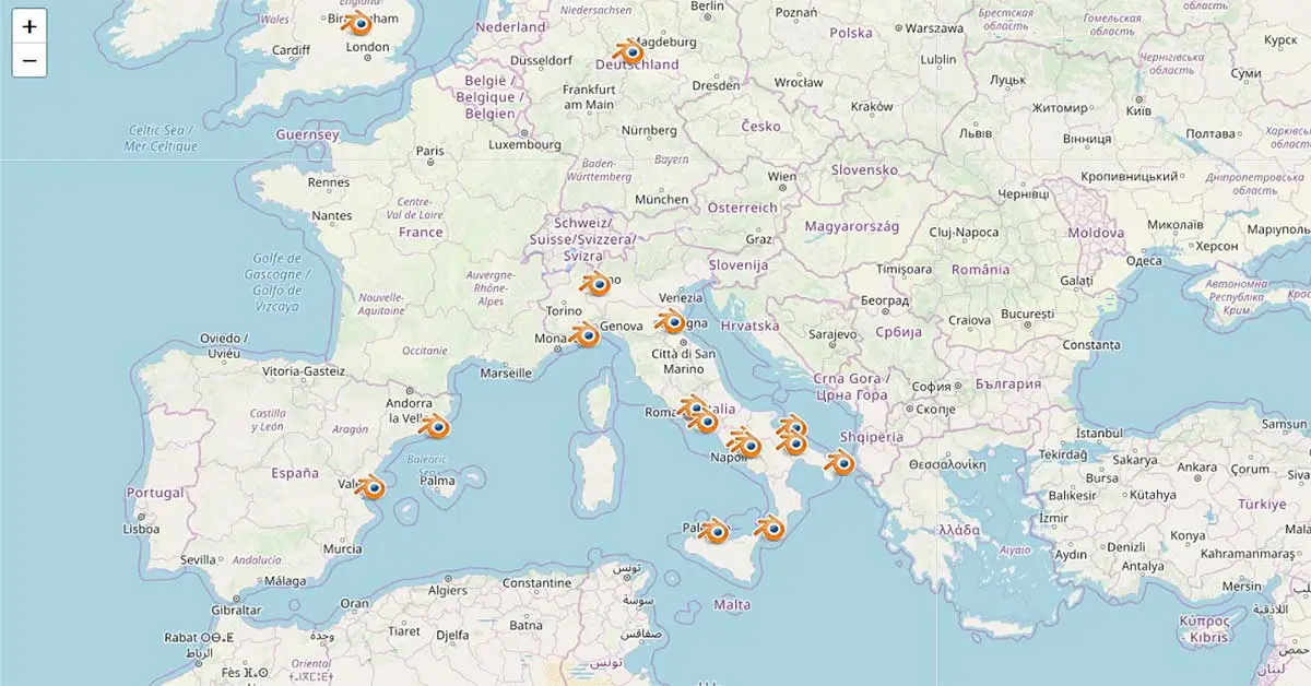 Mappa Artisti Italiani di Blender